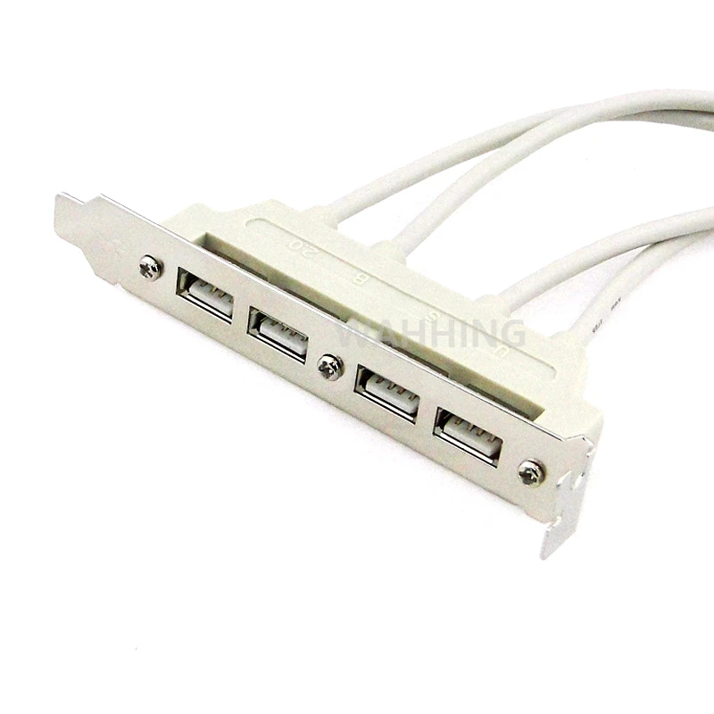 Материнская плата с 4 портами USB 2 0 на 9 Pin кронштейн удлинительного кабеля адаптер