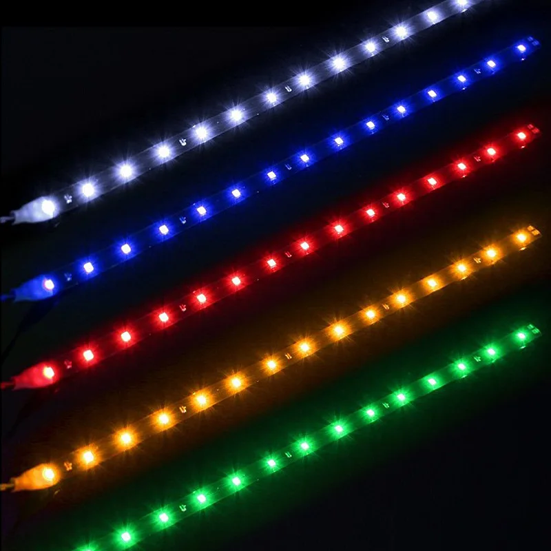 1x Автомобильный светодиодный полосы DIY RGB Лампочка атмосфера декоративная лампа авто Inerior светильник 15 Светодиодный дневной светильник DRL мотоцикл стиль