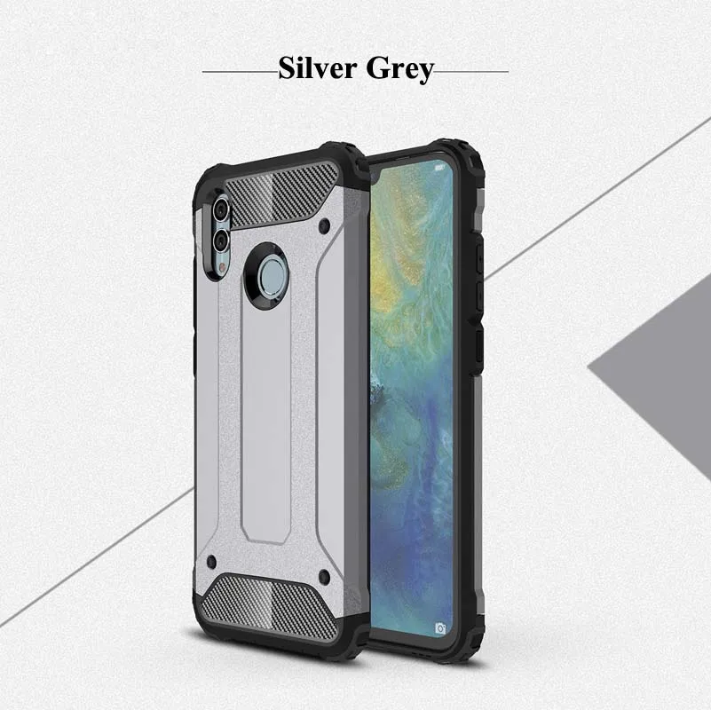 Silver Grey Tsimak чехол для huawei P Smart Y6 Y7 Pro Y9 Honor 10 Lite 8A наслаждаться фотоаппаратов моментальной печати 7 S 9 плюс чехол противоударный чехол для телефона Coque - Цвет: Silver Grey