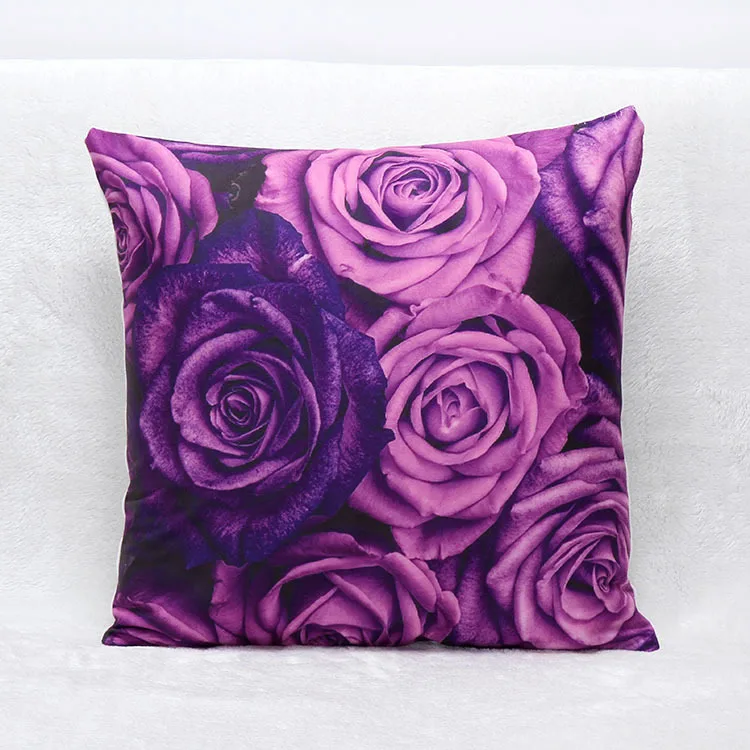 3D красные розы короткие плюшевые домашние наволочки наборы подушек офисные | Дом