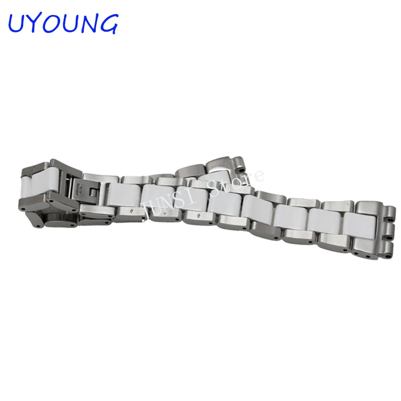 Ремешок для часов UYOUNG Swatch YGS716 YAS100 качественная нержавеющая сталь + керамический