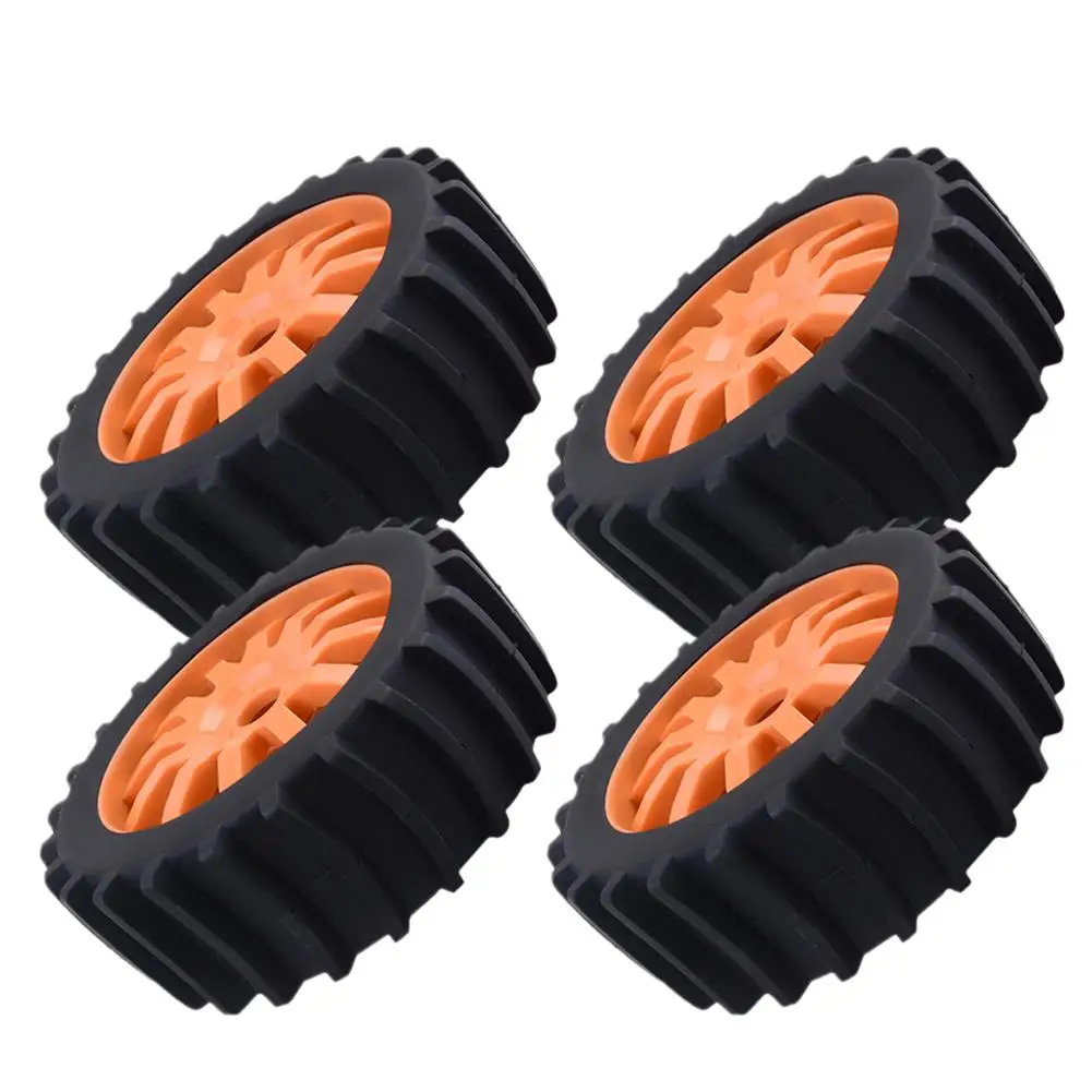 Orange 4 шт. 1/8 RC Внедорожные багги снег песок весло шины колеса для HSP HPI Baja - Цвет: Orange