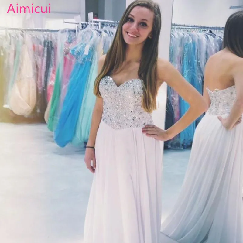 Роскошные Бисер вечернее платье со шнуровкой сзади длинное для девочек