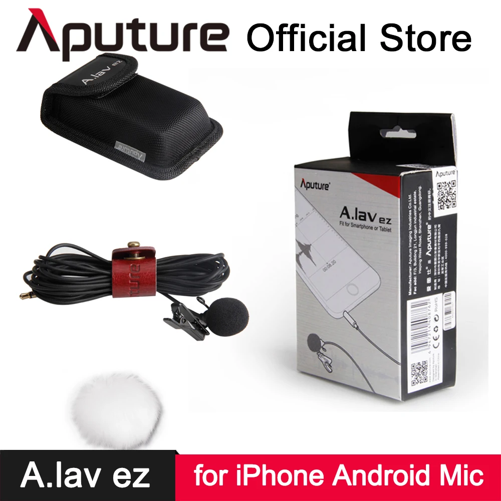 Aputure A. lav ez петличный микрофон для iphone 6S Ipad Android Мобильный телефон Смартфон Аудио