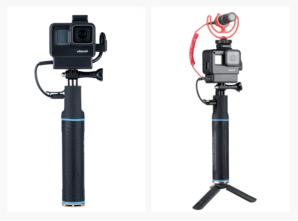 Для экшн-камеры Gopro клетка с Мощность банк рукоятка спортивные Камера чехол для экшн-камеры Gopro Hero 7 6 5, gopro7 Камера аксессуары штатив Поддержка