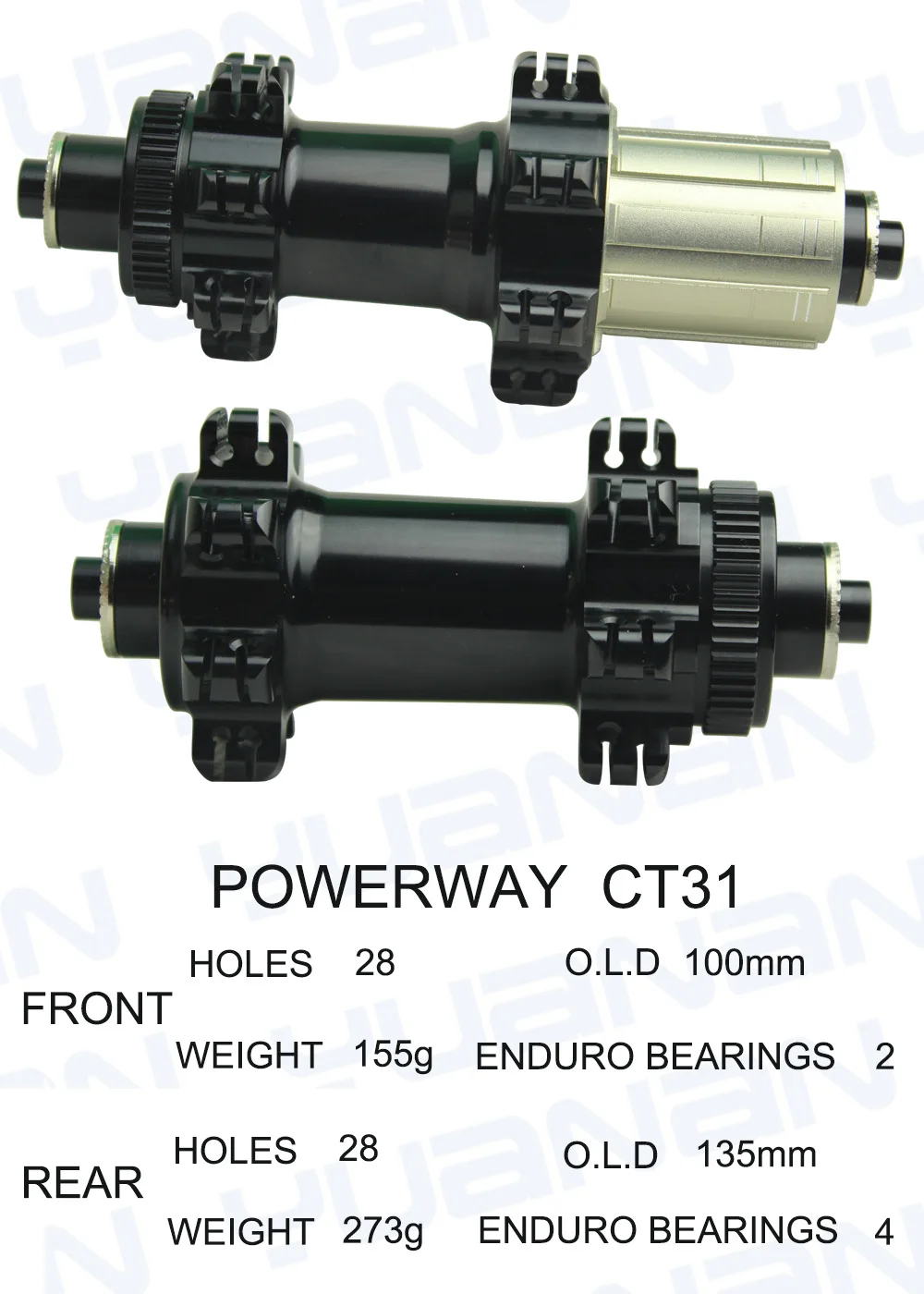 

Powerway CT31 hub weight 428 for cycle cross wheel or graval bike wheelset