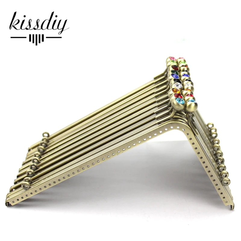 10 шт./лот L образная форма гладкая бронза прямоугольный кристалл драгоценный