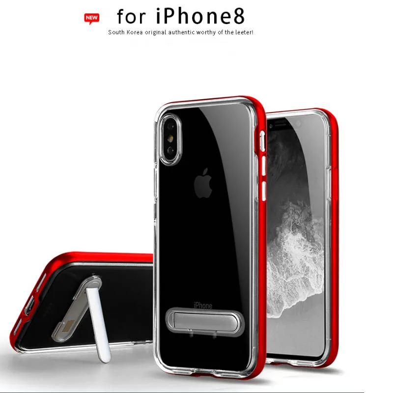 Новый прозрачный кронштейн combo чехол для телефона iphonex xs xr xsmax 8 7 6/6s плюс Чехол