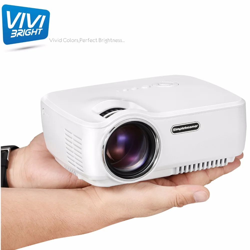 VIVIBRIGHT simplebeamer gp70 Портативный светодиодный проектор видео 1200 люмен дома Кино