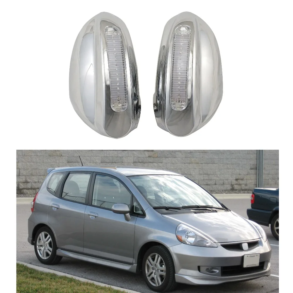 Зеркальные крышки для дверей заднего вида Honda Fit Jazz 2001 2003 2004 2005 2006 2008 2 шт. АБС