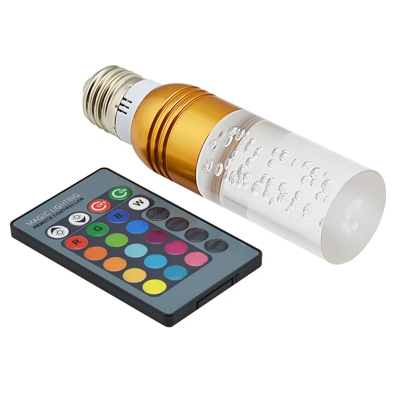 Светодиодный хрустальный светильник 85 265 в E27 RGB 16 цветов|led bulb|rgb led bulbe27 rgb bulb |