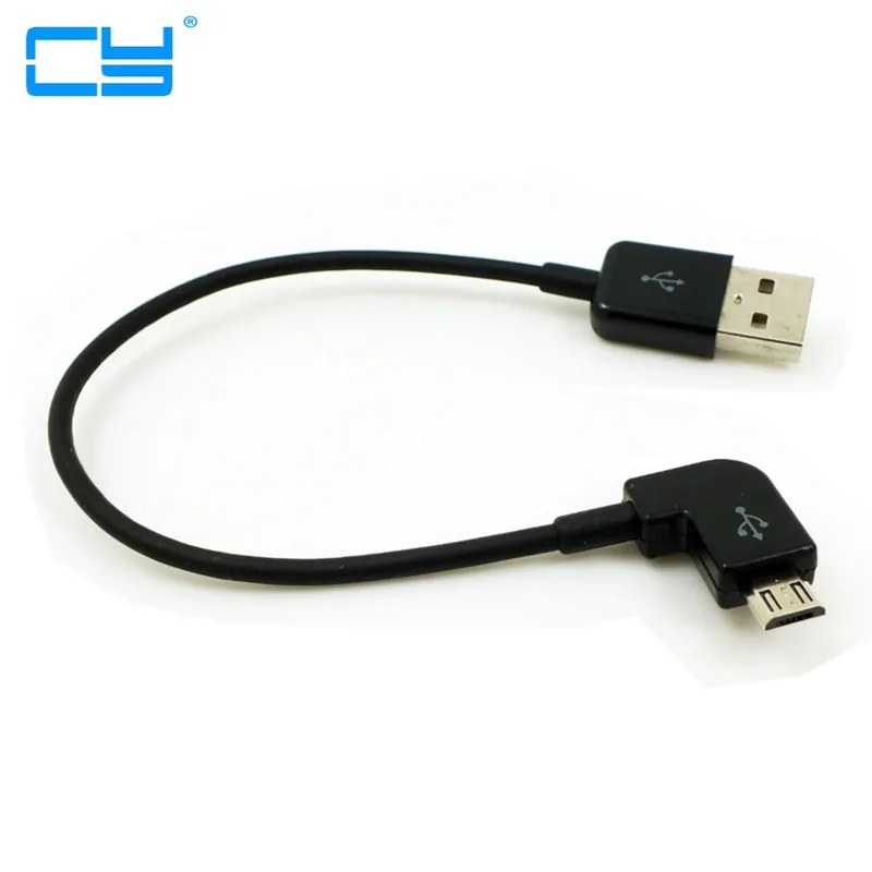 

20cm 90 degree Short Micro USB Cable 2A 90 Corner Quick Charge USB to Microusb angle Charger Sync Data Fast Charging Cabel Cord