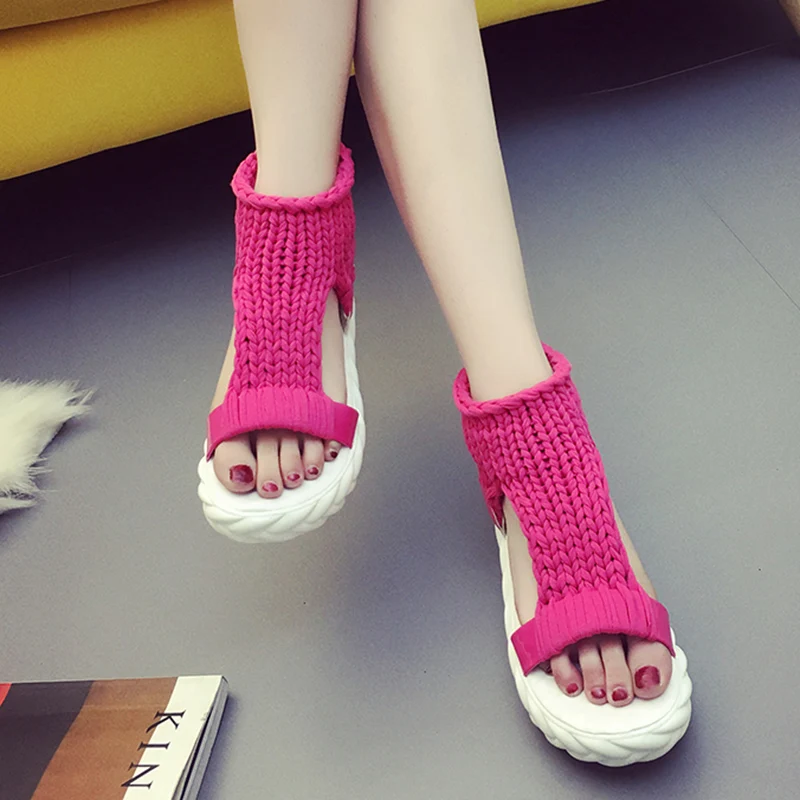 Обувь Женские босоножки Коллекция 2020 года Летние туфли Сандалии на платформе