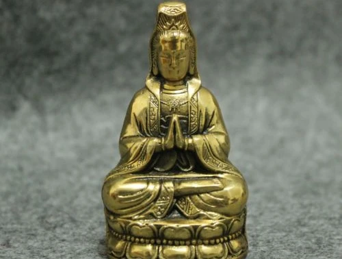 Статуэтка буддистской богини из латуни H:7 см | Дом и сад
