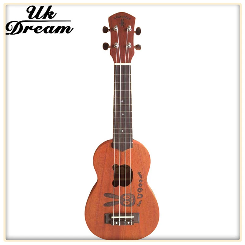 23 дюйма 17 ладов 4 струны Гавайская гитара из красного дерева кролик Акустическая