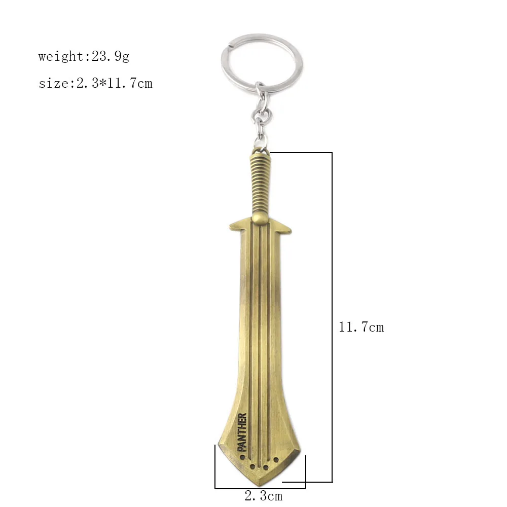 Фильм черная маска Пантеры брелки Мстители: InfinityWar супергерой оружие меч сплав