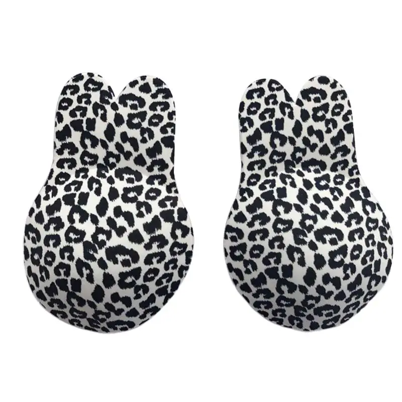2 шт./пара Для женщин милые заячьи ушки невидимый бюстгальтер с эффектом лифтинга груди наклейки дышащая био-силиконовые накладки на соски против обвисания груди площадку - Цвет: 11cm