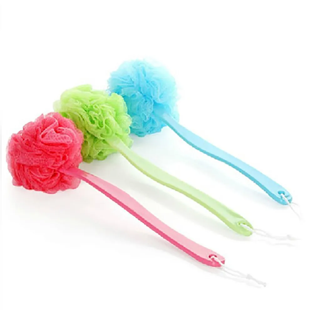 1 шт. длинная ручка подвесная мягкая сетка задняя Мочалка для душа и ванны губка