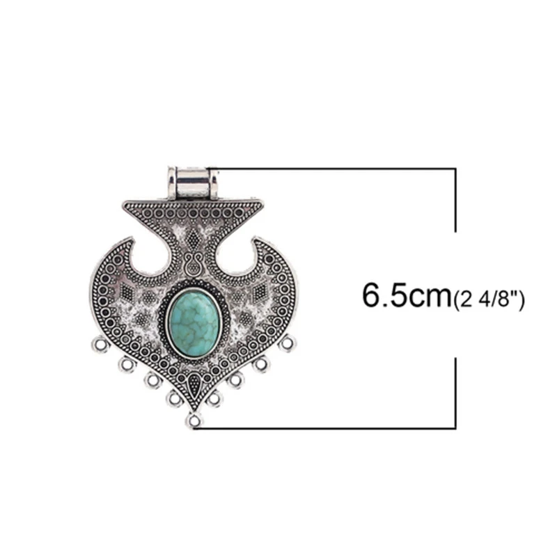 DoreenBeads цинковый сплав соединители для люстры наконечник стрелы серебристого