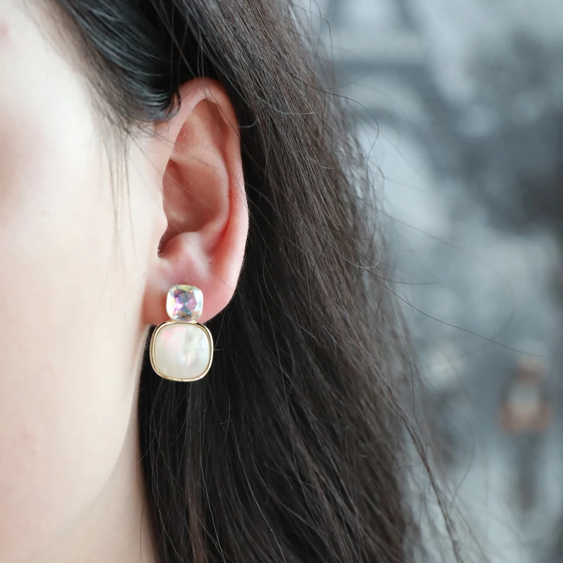 Funmor романтические висячие серьги в стиле барокко с натуральным пресноводным