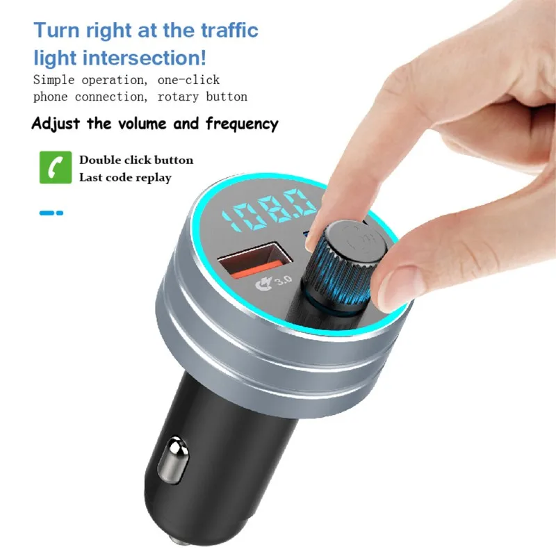 Автомобильный FM передатчик mp3 плеер Bluetooth беспроводной двойной USB мобильный