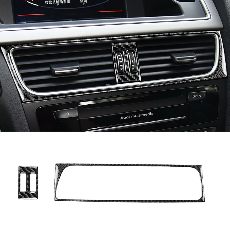 Для Audi A4 B8 2009 2010 2011 2012 2013 2014 2015 средняя консоль из углеродного волокна Крышка