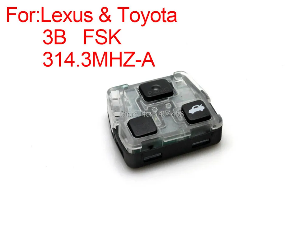 

High Quality remote key 3 buttons FSK 314.3MHZ-A for Lexus Free shipping