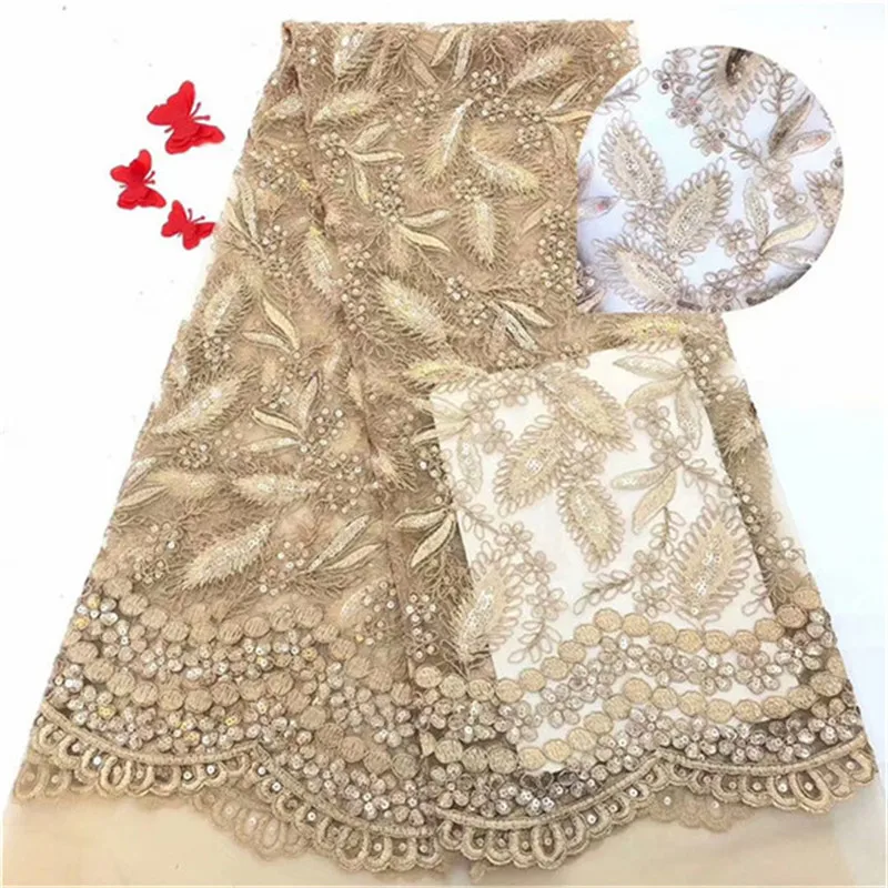 African Lace Fabric 2019 High Quality Tulle With Sequins Sky Blue French Net For Women Dress New | Дом и сад