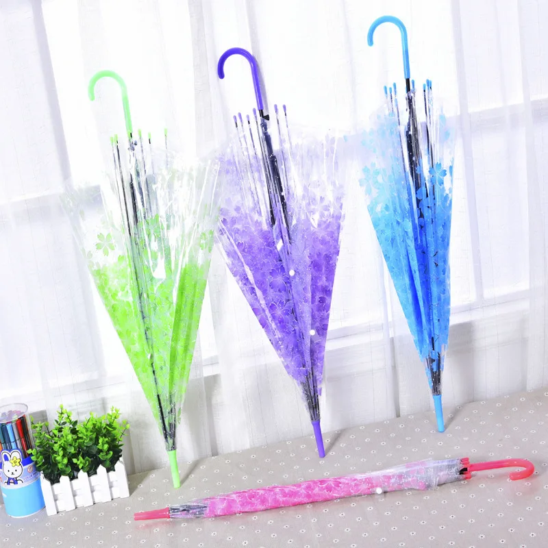 Красивый зонт Sakura Clear Прозрачный дождевой Зонт PVC Rain для свадебной вечеринки