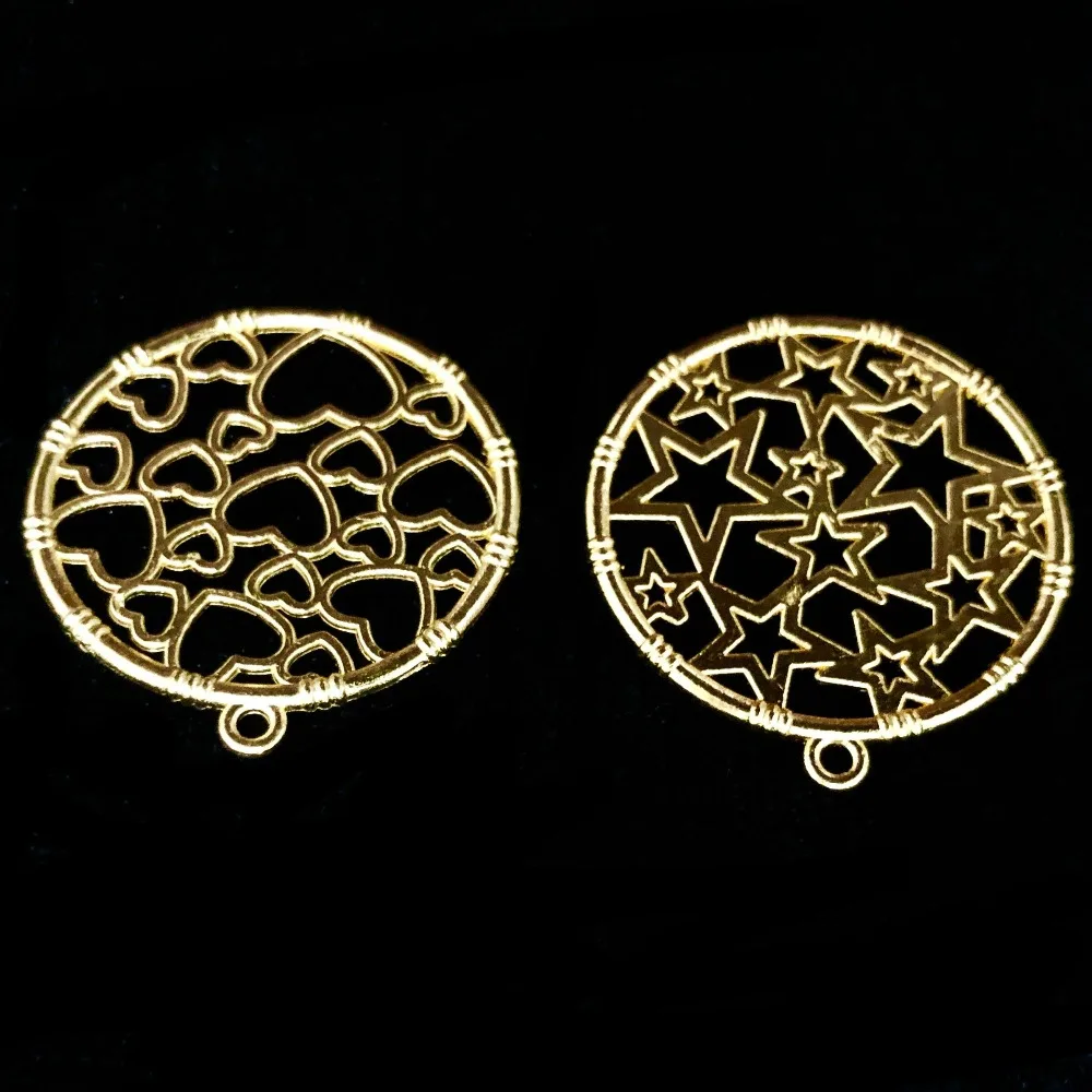 10 шт. подвески в виде сердца и звезд|Принадлежности для рукоделия| |