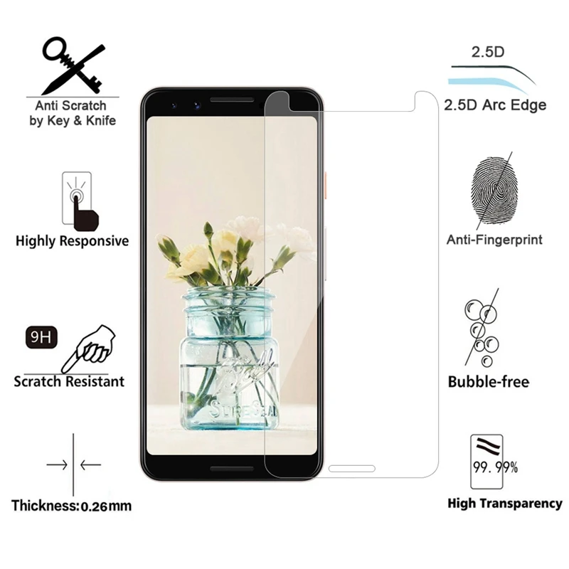WHAY 2.5D закаленные очки для Google Pixel 3 Защита экрана изогнутые края пленка | Мобильные