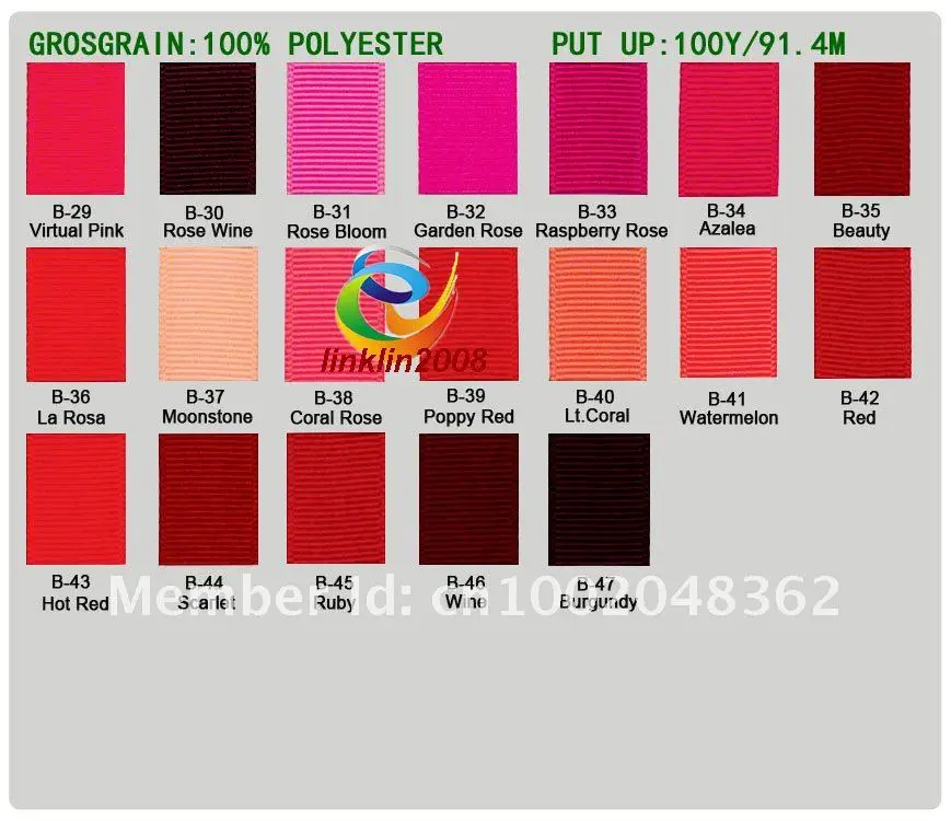 Оптовая продажа 100 ярдов Grosgrain лента B цвет свадебные ленты и банты для волос DIY 3/8