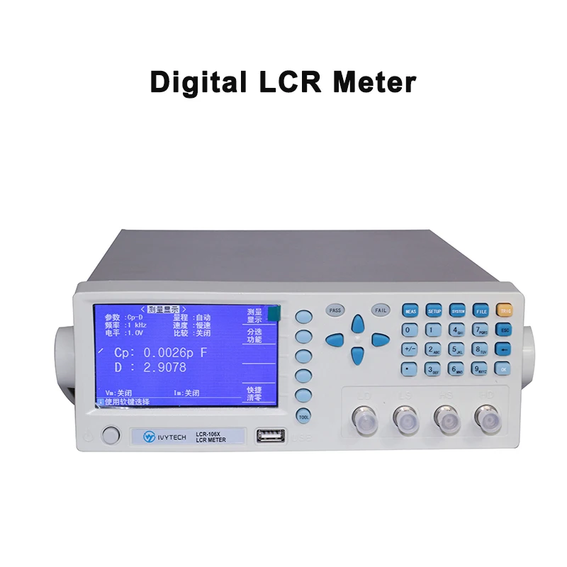 LCR-106X 200 кгц цифровой мост электронный прибор для испытания компонентов измеритель иммитанса на тонкопленочных транзисторах на тонкоплёночных транзисторах Дисплей 32-битный двухъядерный процессор два Выход сопротивление