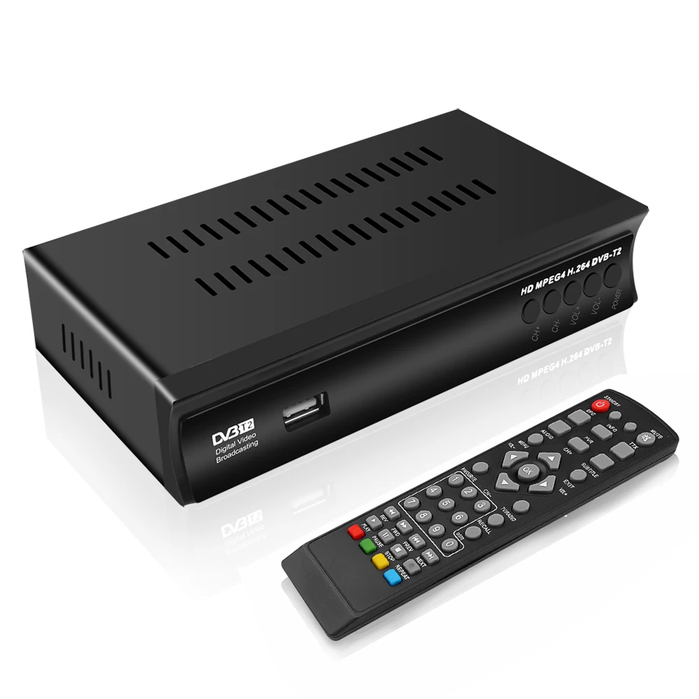 Kebidu DVB-T/DVB-T2 ТВ тюнер приемник DVB T/T2 ТВ Box HDMI CVBS 1080P цифровой HD спутниковый ресивер H.264 наземного приемник декодер каналов ТВ получать