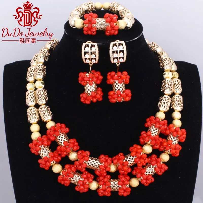 Романтический коралловый медный комплект ювелирных изделий совершенно новые