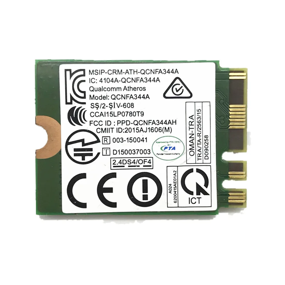 Беспроводная карта адаптера для Atheros QCNFA344A DW1820 802.11ac Bluetooth 4 1 867 Мбит/с M2 NGFF WiFi