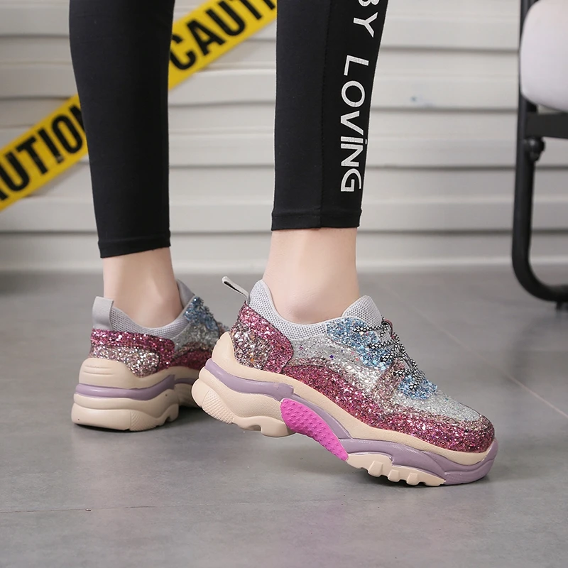 Женские кроссовки ASILETO на танкетке высокие дышащие высоком каблуке теннисные