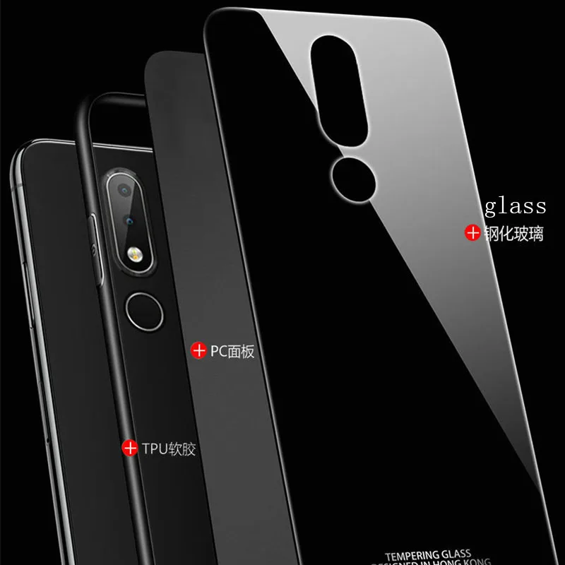 Противоударный чехол для Nokia 6 1 7 Plus из закаленного стекла с мягкой силиконовой