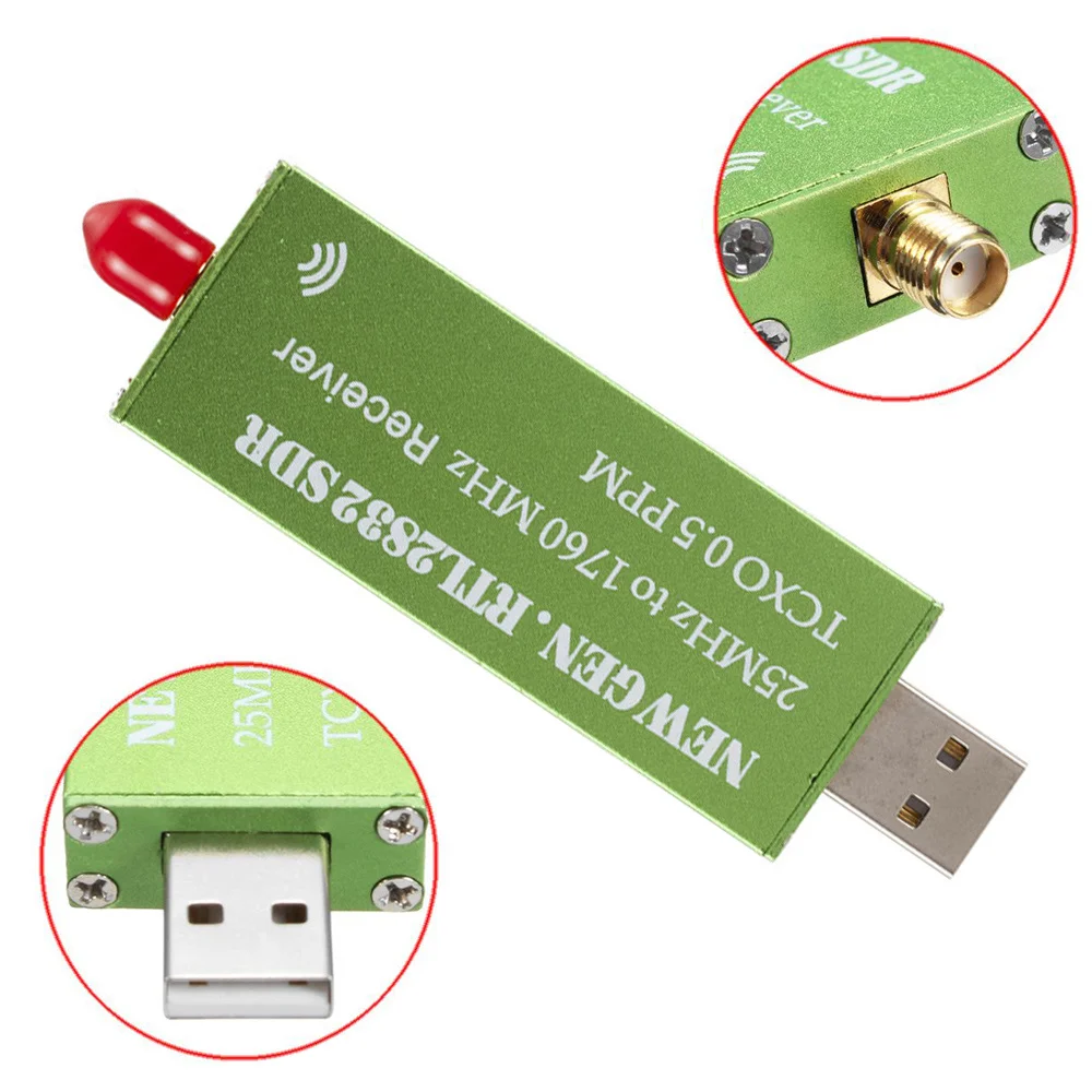 USB 2 0 RTL SDR 5 PPM TCXO RTL2832U R820T2 от 25 МГц до 1760 ТВ тюнер приемник AM FM NFM DSB LSB SW радио