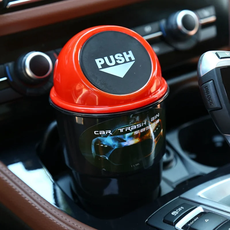 Car Trash Can Organizer Garbage Holder Automobiles Storage Bag Accessories Auto Door Seat Back Visor Bin Paper Dustbin | Автомобили и