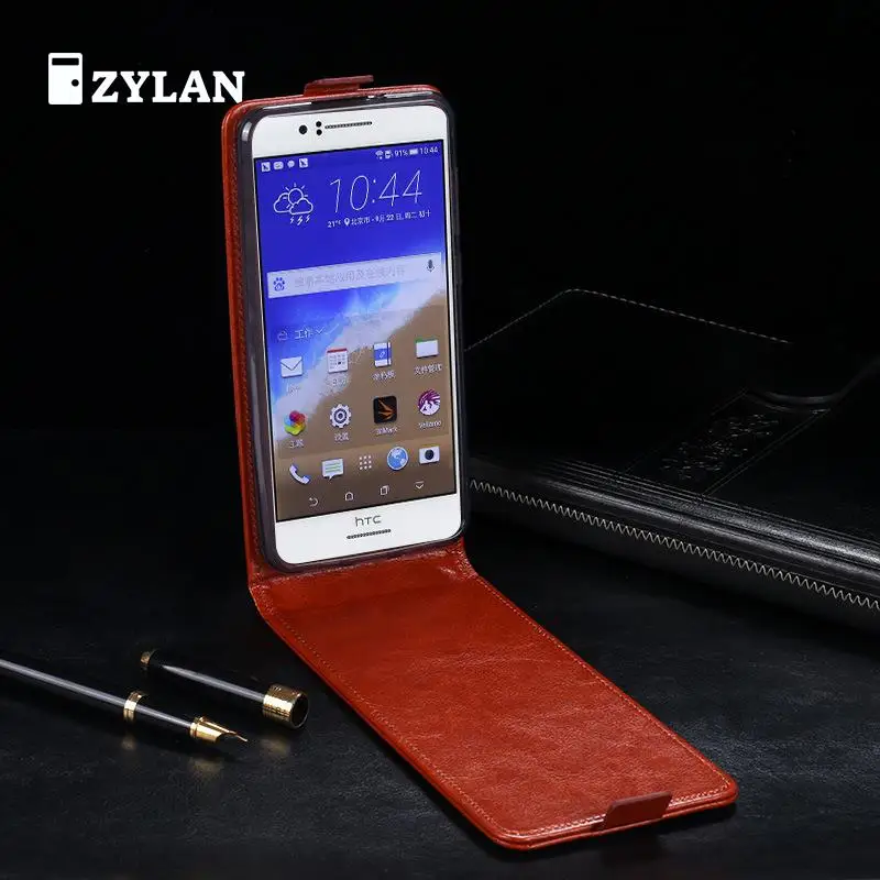 ZYLAN Flip Leather Case For HTC Desire 728 728G D728T D728W Up and Down Cover Shell Housing Back Coque Capa + GIFT | Мобильные