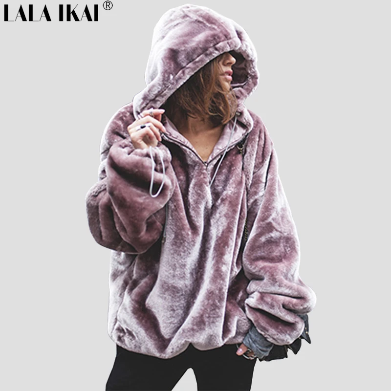 LALAIKAI Chic стиль для женщин толстовки большой карман High Street более размеры d Женский