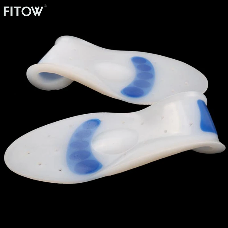 Unisex Soft Shock Absorption Cushion Running Walking Comfortable Massaging Gel Silicone Massage insoles for Woman Men Shoes