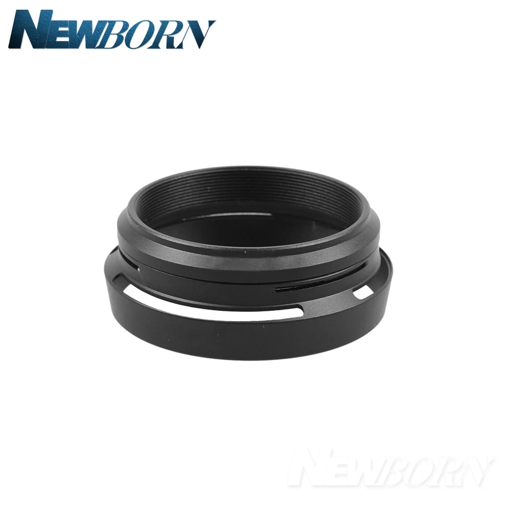 Black 49mm Lens Adapter Ring+ Metal Lens Hood For Fujifilm Fuji X100 X70 X100S X100T Replace LH-X100+Free Lens Cap