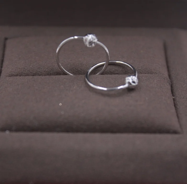18K White Gold Новинка, серьги из чистого розового золота 18 К, идеальная резная бусина, Женский обруч на удачу, 12 мм, модные ювелирные изделия - Цвет камня: 18K White Gold