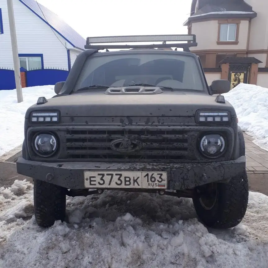 2 шт. для Lada Niva 4x4 Светодиодный дневные ходовые огни с янтарным сигналом поворота