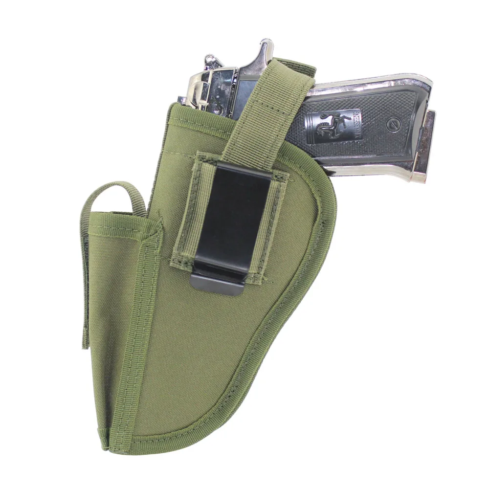 Army Green Двусторонний тактический пистолет ручной пистолет кобура с отделением для магазина держатель поясная кобура - Цвет: Army Green