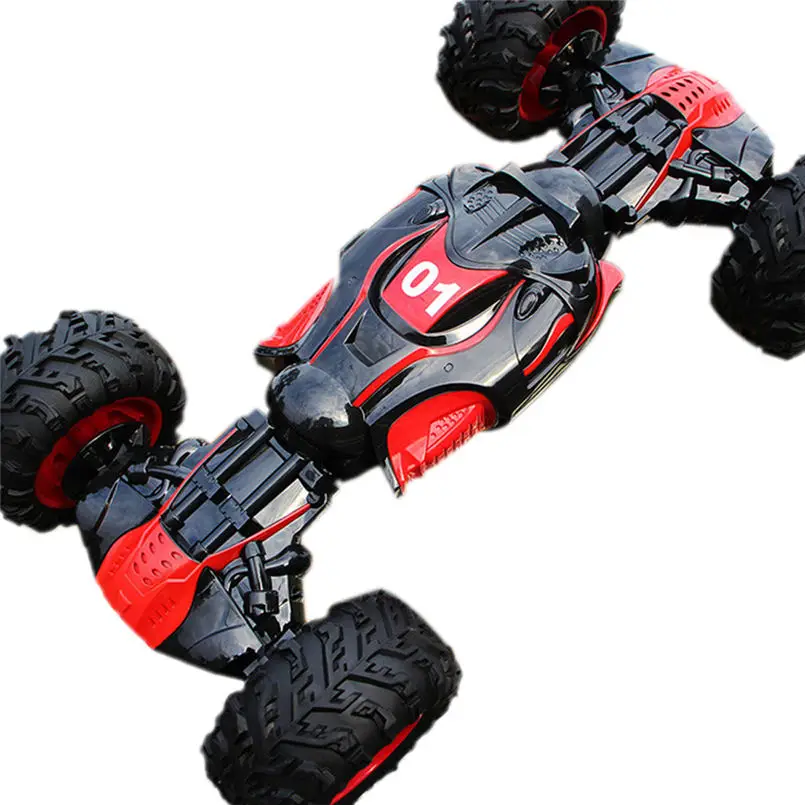 Red Один ключ трансформация трюк RC автомобиль двусторонний флип 4WD 1:12 RC внедорожник oyuncak игрушки для взрослых антистресс 30 - Цвет: Red