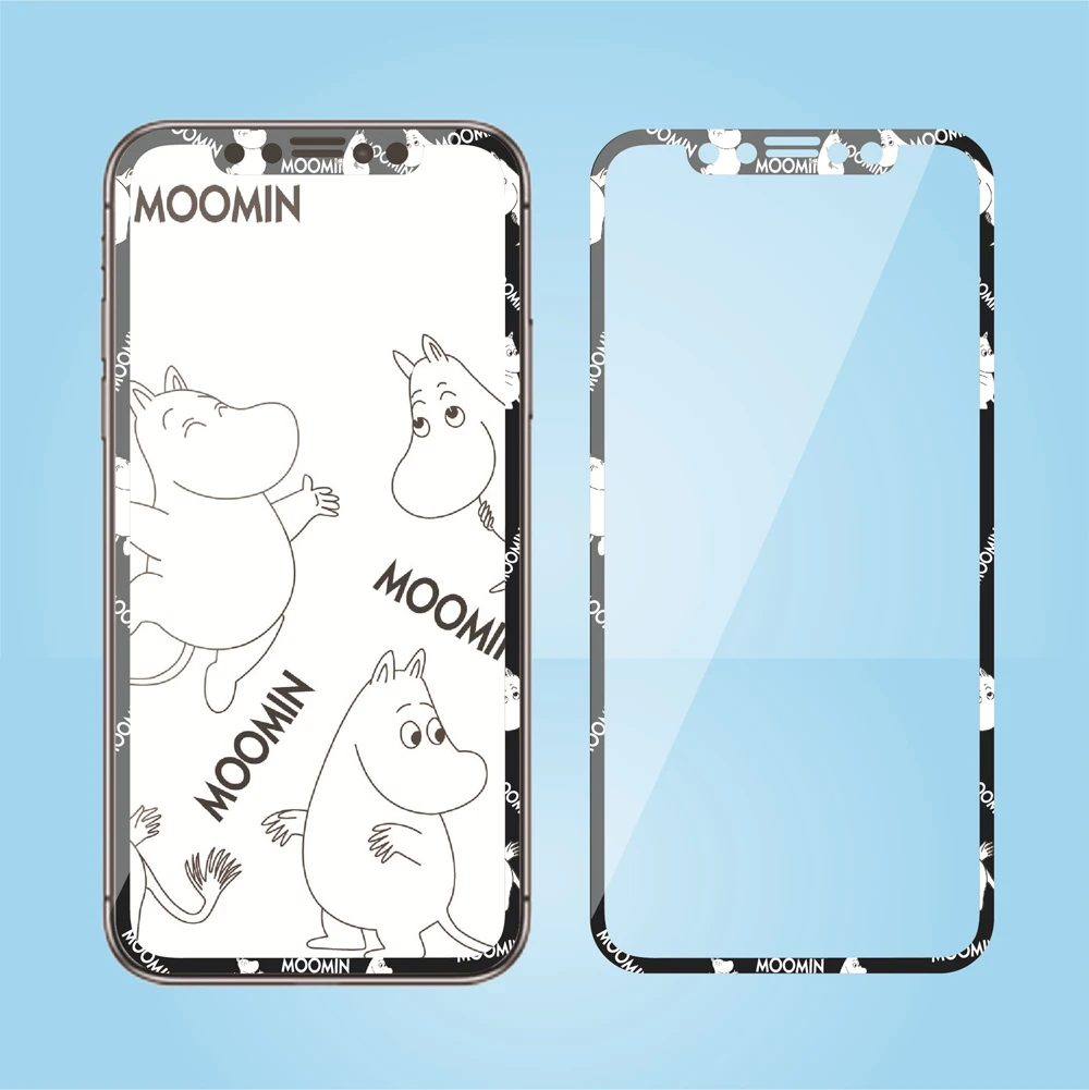 Закаленное стекло для защиты экрана для iPhone XS X мультфильм милый котенок мраморный собака Даффи Тоторо все полное покрытие 9H HD стеклянная плёнка SJ23