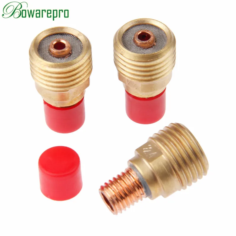 Bowarepro 3 шт. газовые линзы 45V44 3/32 &quot2 4 мм подходят для сварочных горелок TIG расходные